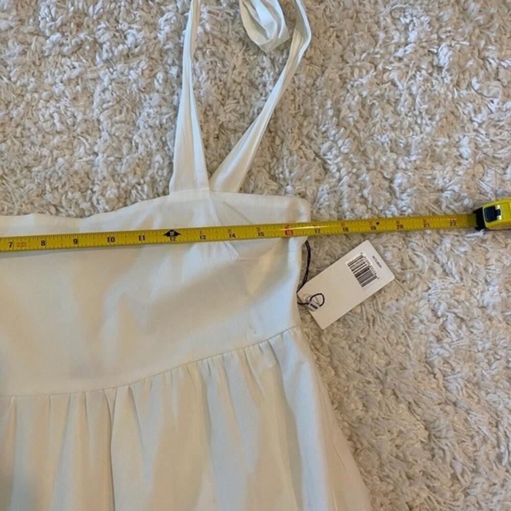 Jason Wu Tiered Cotton Eyelet Maxi Dress Ivory Large White Summer Shoulder Tie - Picture 13 of 14